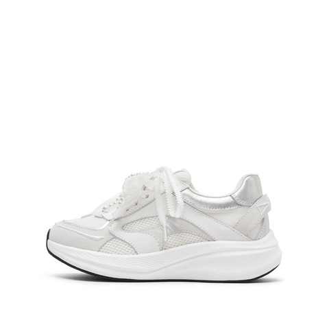 思加图2025春季新款甜酷运动鞋厚底增高休闲鞋透气女鞋H2921AM5