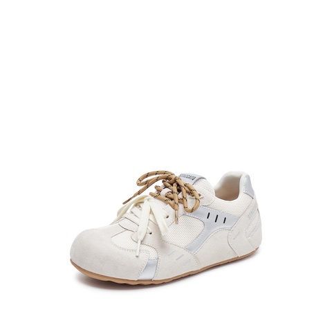 思加图2025春季新款蝴蝶欧包运动甜酷德训鞋阿甘鞋平底休闲鞋女鞋L1382AM5