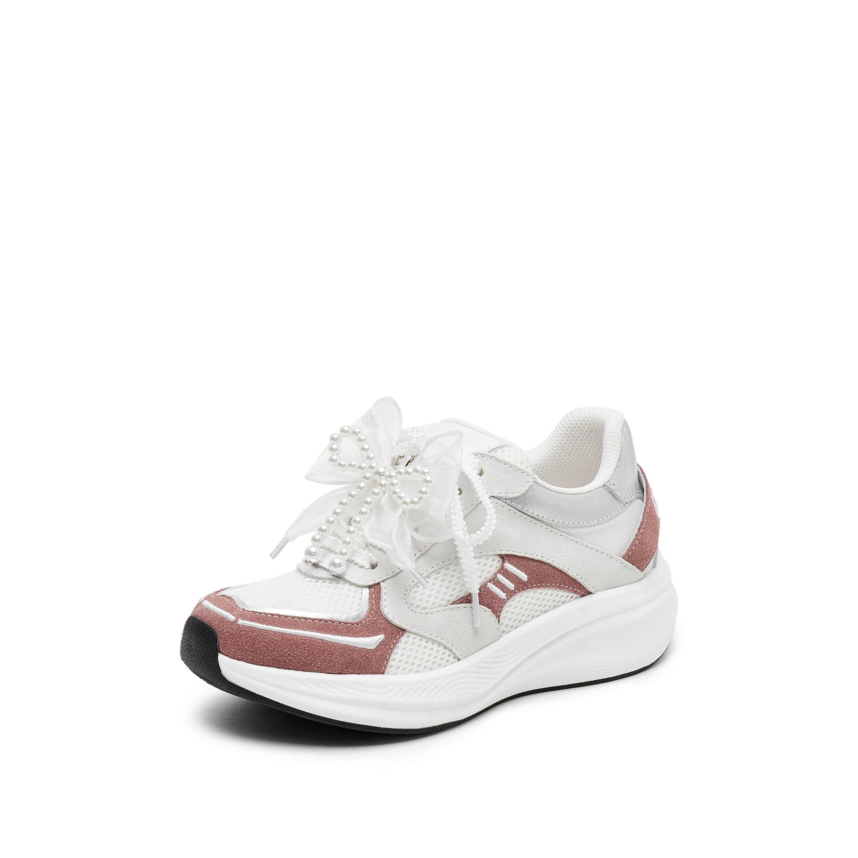 思加图2025春季新款甜酷运动鞋厚底增高休闲鞋透气女鞋H2921AM5