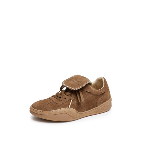 思加图2025春季新款复古毛毛鞋保暖德训鞋休闲鞋女鞋子C6797AM5