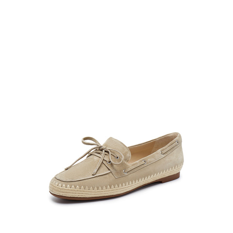 思加图2025春季新款午后庄园乐福鞋复古一脚蹬平底鞋女单鞋EC203AA5