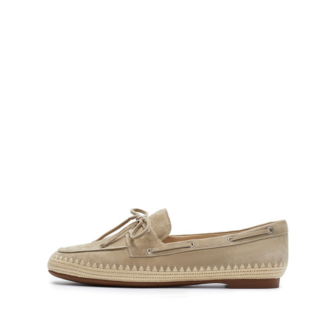 思加图2025春季新款午后庄园乐福鞋复古一脚蹬平底鞋女单鞋EC203AA5