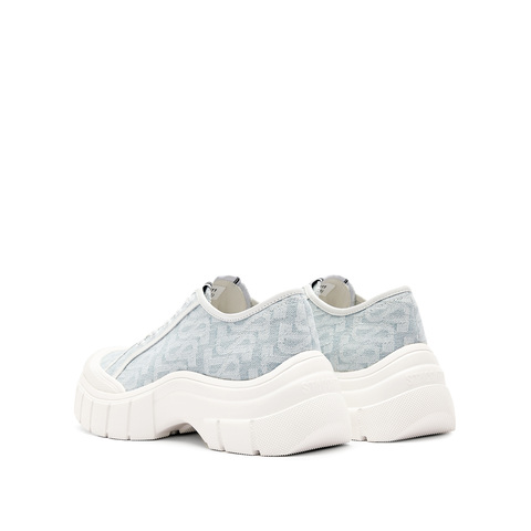 思加图2025春季新款奶油琴键鞋饼干鞋小白鞋休闲运动鞋厚底板鞋系带女鞋ESE11AM5