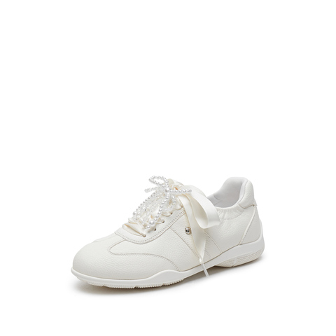 思加图2025春季新款甜酷德训鞋阿甘鞋小白鞋运动休闲鞋女鞋J2413AM5