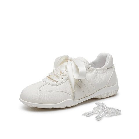 思加图2025春季新款甜酷德训鞋阿甘鞋小白鞋运动休闲鞋女鞋J2413AM5