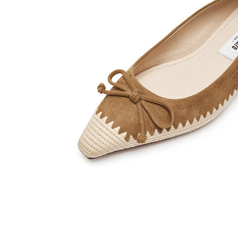 思加图2025春季新款复古浅口鞋单鞋平底鞋通勤女皮鞋EA412AQ5