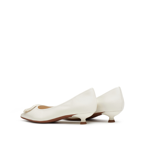 思加图2025春季新款奶油鞋中跟单鞋浅口鞋气质通勤女皮鞋9ER84AQ5