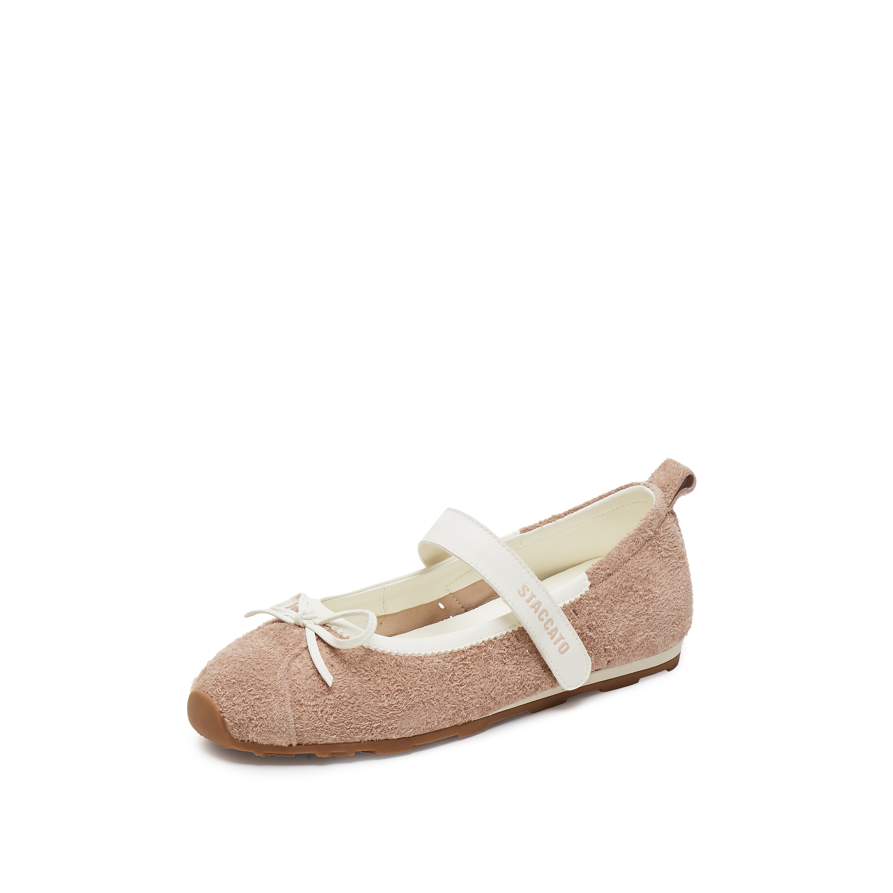 思加图2025春季新款甜美玛丽珍鞋平底鞋浅口鞋单鞋女鞋子J5051AQ5