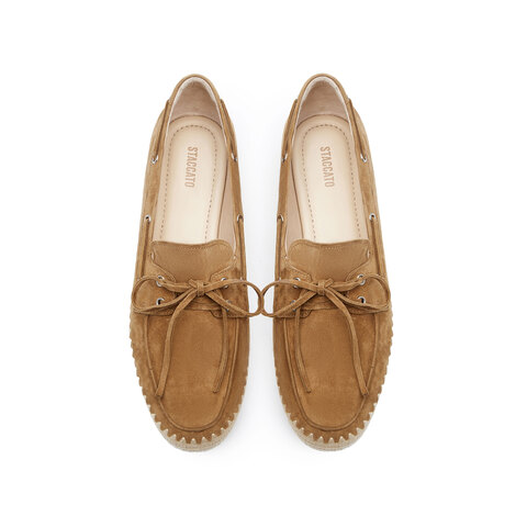 思加图2025春季新款午后庄园乐福鞋复古一脚蹬平底鞋女单鞋EC203AA5