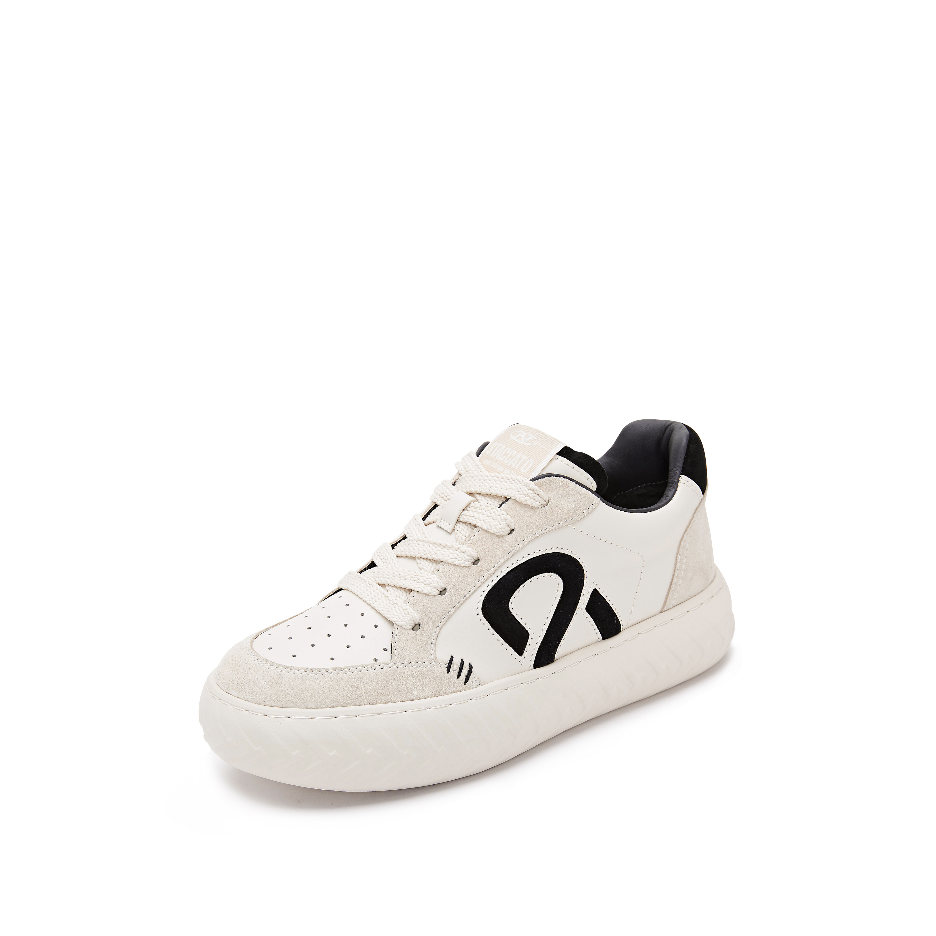 思加图2025春季新款百搭板鞋厚底运动休闲鞋系带女鞋EPC01AM5