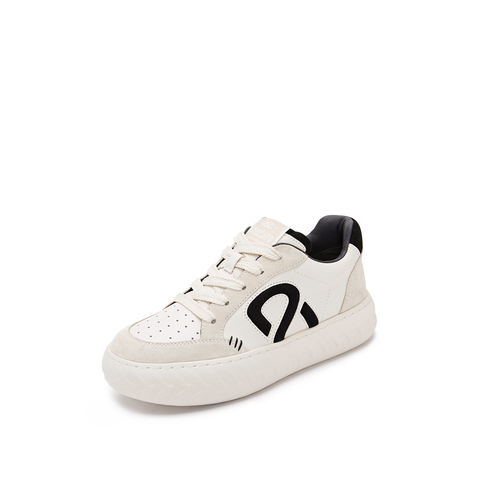 思加图2025春季新款百搭板鞋厚底运动休闲鞋系带女鞋EPC01AM5