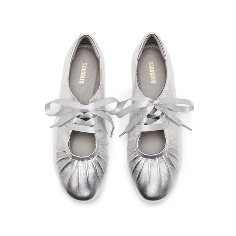 思加图2025春季新款奶油鞋芭蕾舞鞋平底鞋单鞋女鞋S3060AA5