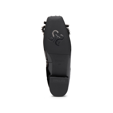 思加图2025春季新款优雅通勤低平跟单鞋浅口鞋女皮鞋EA606AQ5