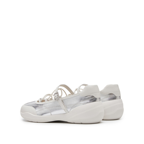 思加图2025春季新款魔镜魔镜芭蕾舞鞋平底鞋银色单鞋女鞋EB306AA5