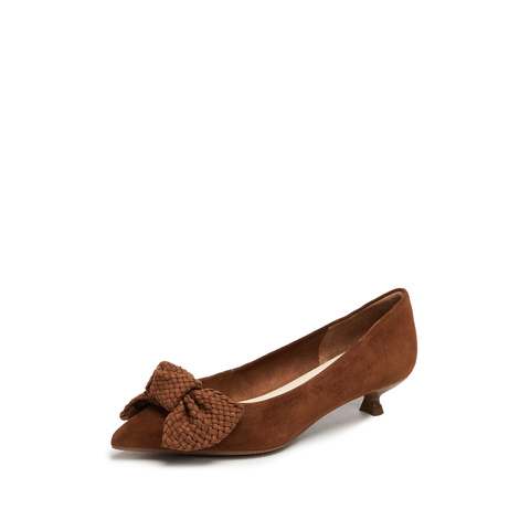 思加图2025春季新款安卡拉蝴蝶奶油鞋浅口鞋通勤单鞋女皮鞋9ER83AQ5