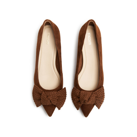 思加图2025春季新款安卡拉蝴蝶奶油鞋浅口鞋通勤单鞋女皮鞋9ER83AQ5