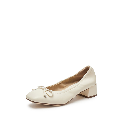 思加图2025春季新款奶油鞋粗跟鞋浅口单鞋温柔软底女鞋子S5630AQ5