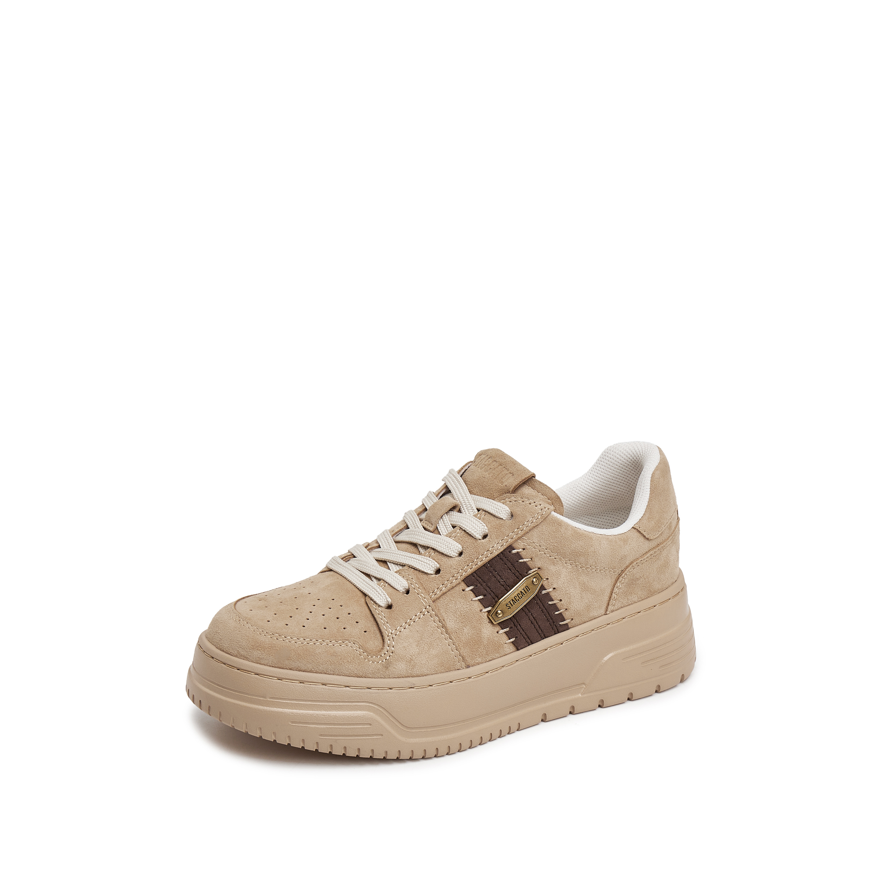 思加图2025春季新款补丁鞋厚底增高板鞋运动休闲鞋女鞋EUW06AM5