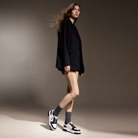 思加图2025春季新款补丁鞋厚底增高板鞋运动休闲鞋女鞋EUW06AM5