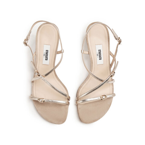 思加图2025夏季新款朗姆酒罗马凉鞋细高跟鞋优雅女皮凉鞋EDN03BL5