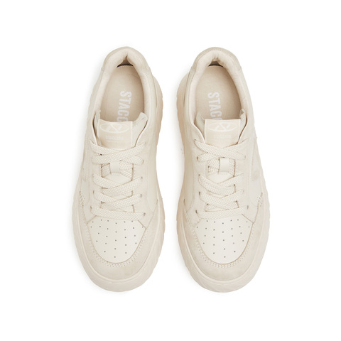 思加图2025春季新款百搭板鞋厚底运动休闲鞋系带女鞋EPC01AM5