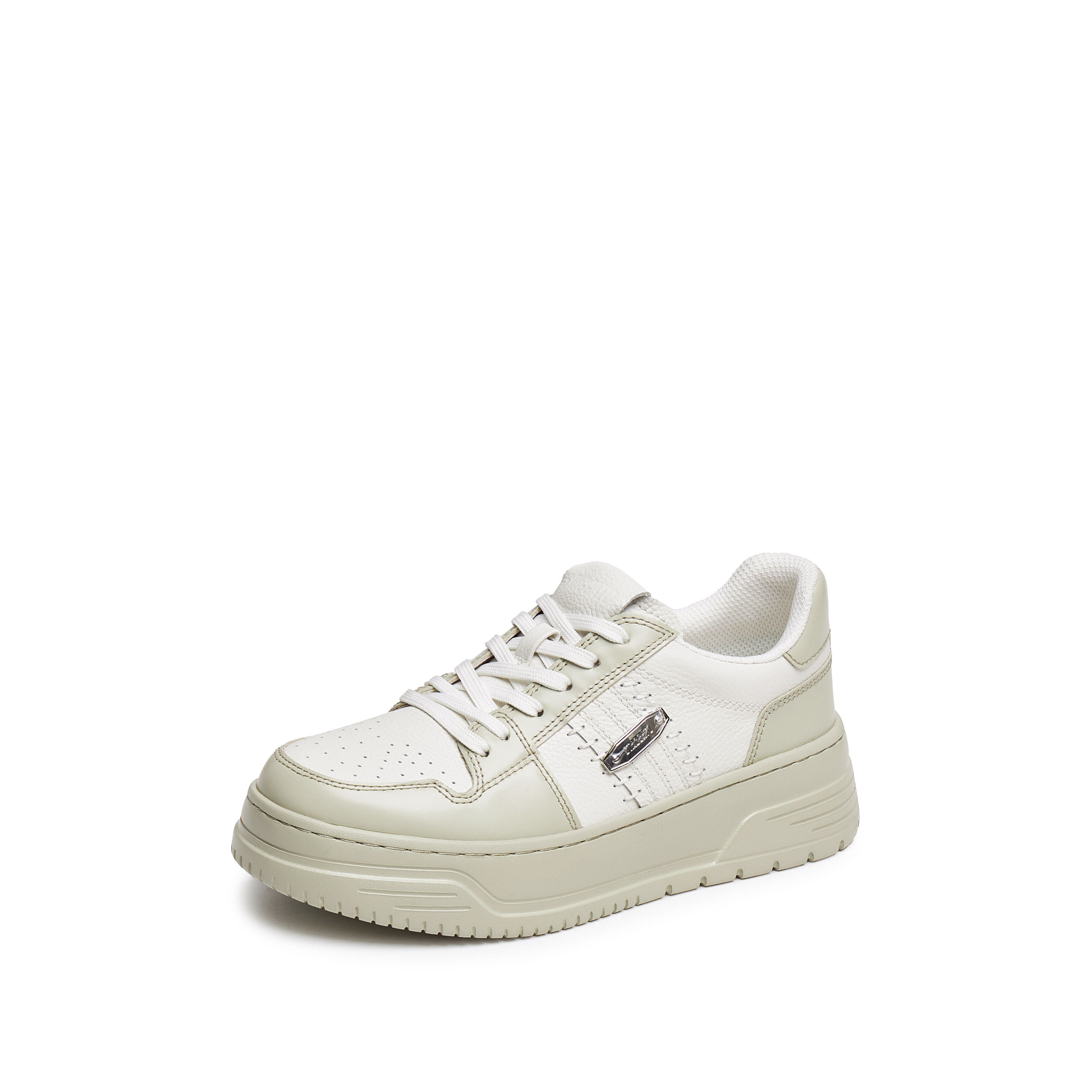 思加图2025春季新款补丁鞋厚底增高板鞋运动休闲鞋女鞋EUW06AM5