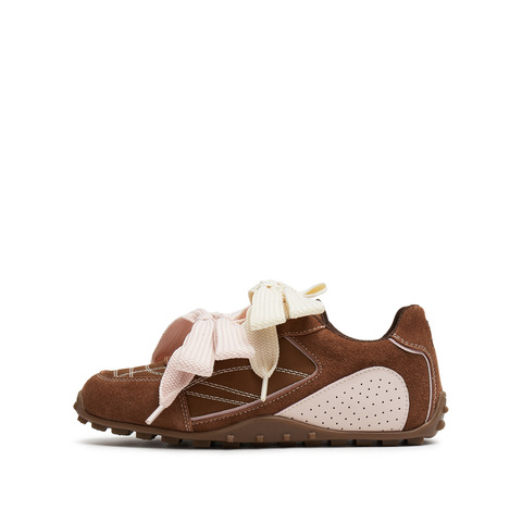 思加图2025春季新款蝴蝶酥芭蕾风德训鞋阿甘鞋百搭休闲运动鞋S1211AM5