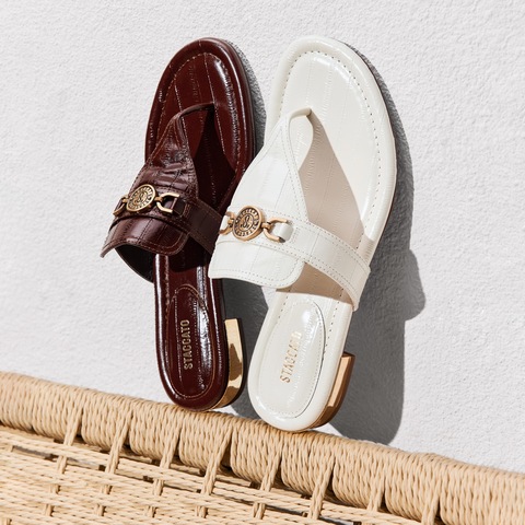 思加图2025夏季新款夹心胡桃夹脚人字拖平底鞋凉拖鞋女凉鞋EDU22BT5