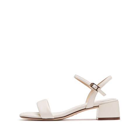 思加图2025夏季新款通勤一字带凉鞋奶油鞋粗跟鞋女凉鞋H8837BL5