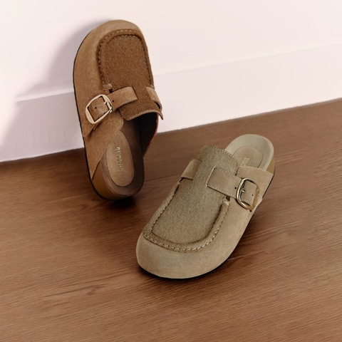 思加图2025秋季新款小笨拖勃肯鞋半拖穆勒拖厚底拖鞋外穿女EG102CH5