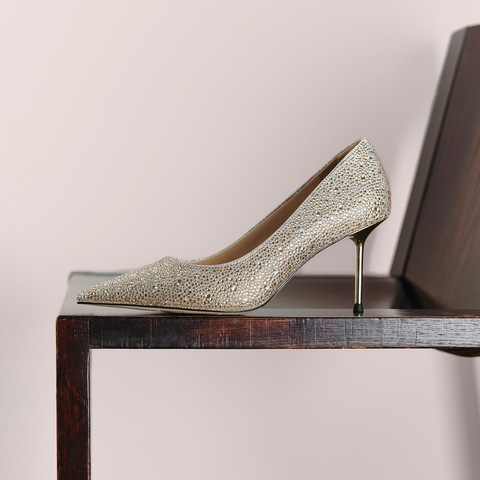 思加图2025夏季新款仙女鞋婚鞋细高跟鞋浅口单鞋优雅女鞋H8016CQ5