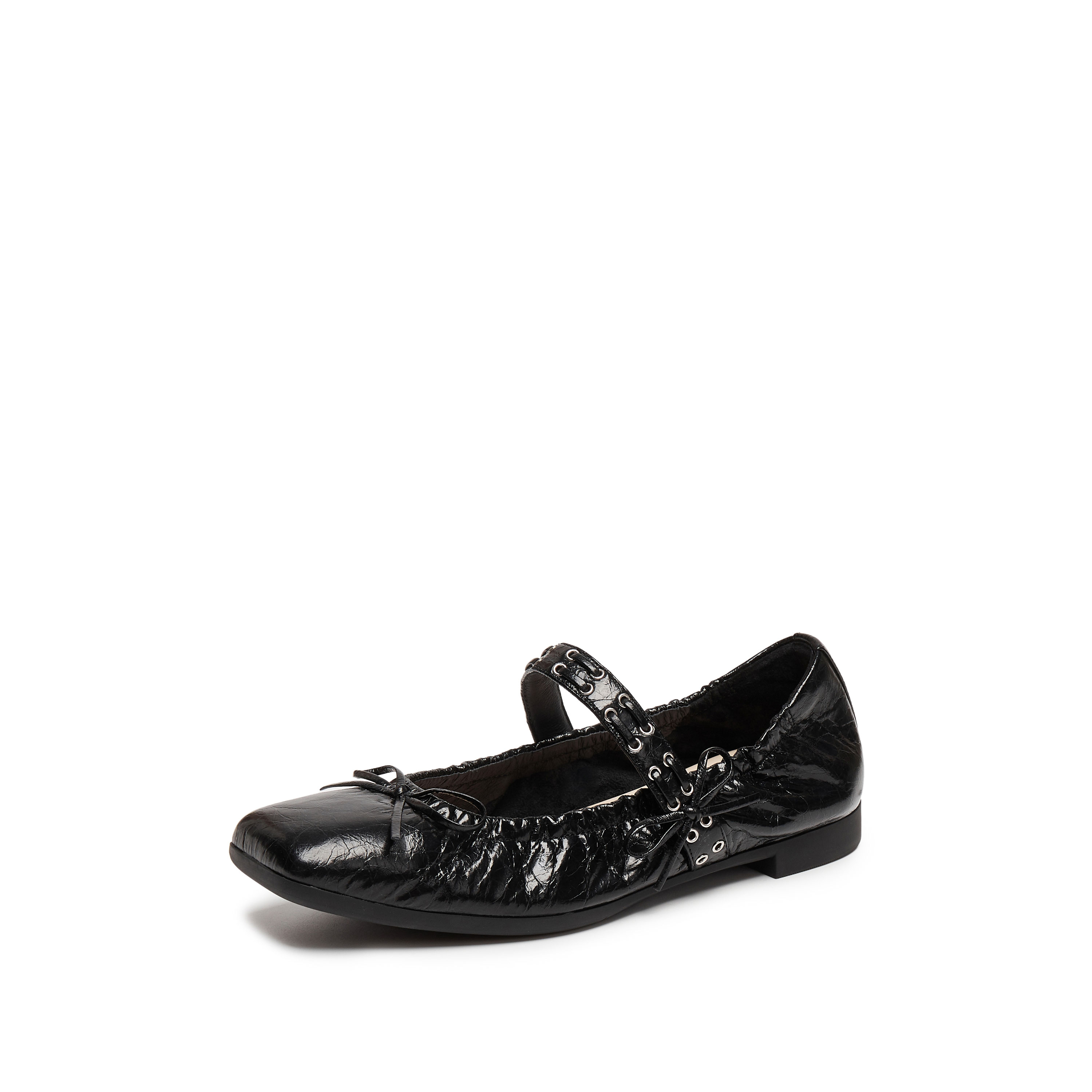 思加图2025秋季新款卷卷玛丽芭蕾舞鞋平底鞋浅口单鞋方头女鞋EGT05CQ5