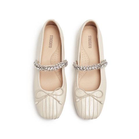 思加图2025秋季新款芭蕾舞鞋玛丽珍鞋平底鞋浅口单鞋女鞋J2991CQ5