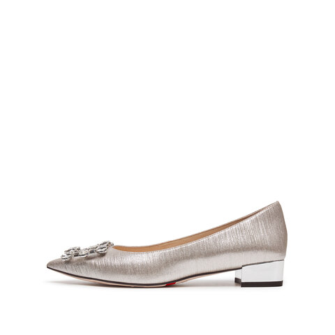 思加图2025秋季新款方糖水星仙女风单鞋浅口尖头平底鞋女鞋EG418CQ5