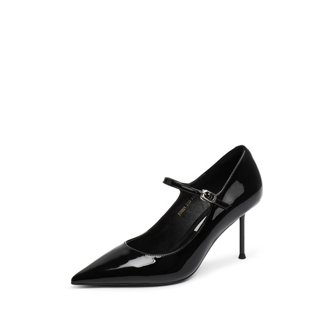 思加图2025秋季新款红玫瑰优雅玛丽珍鞋婚鞋高跟鞋浅口单鞋女H8001CQ5