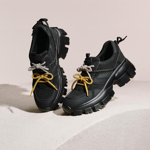 思加图2025秋季新款星河蝴蝶老爹鞋厚底透气运动休闲鞋女ECE09CM5