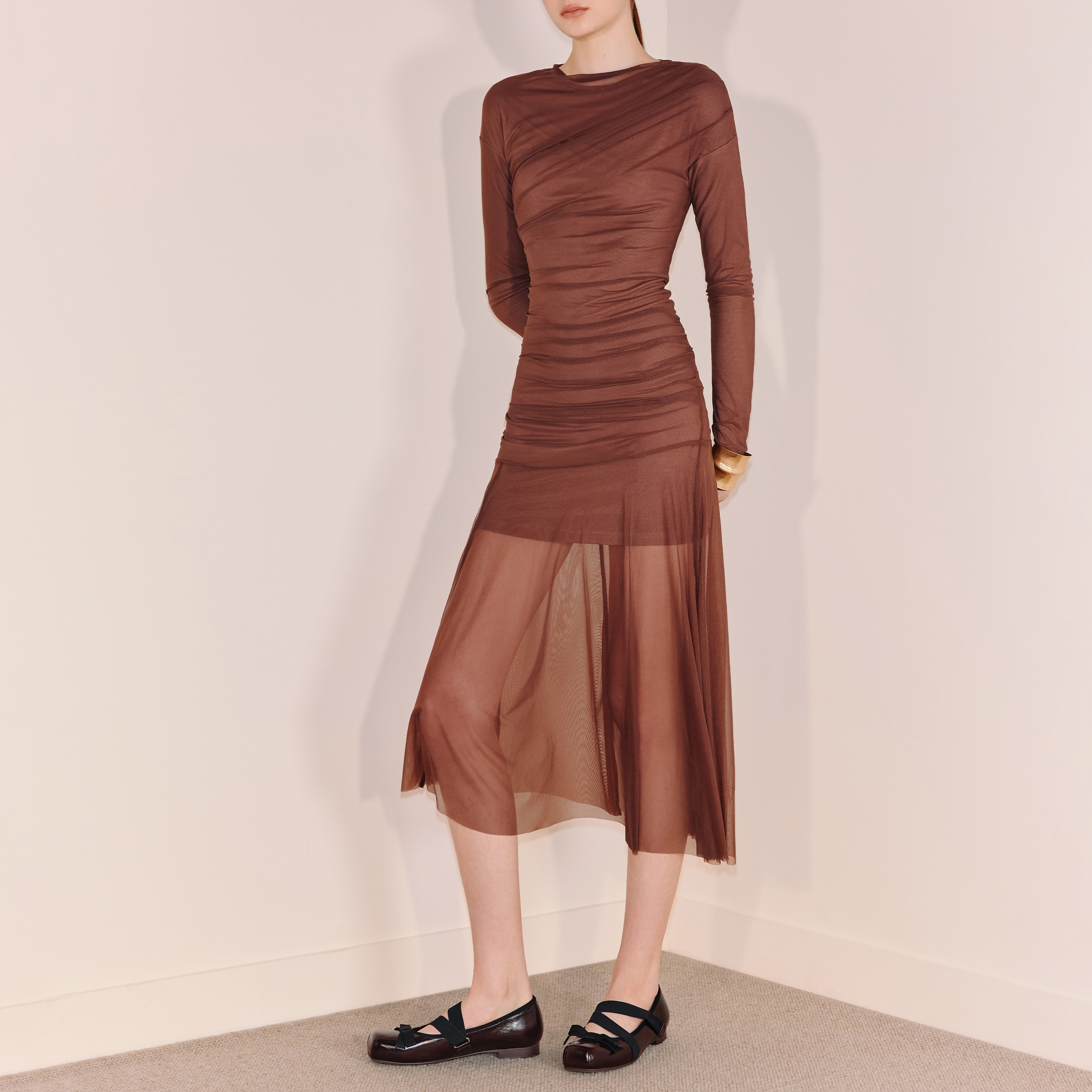 思加图2025秋季新款复古芭蕾舞鞋浅口鞋平底单鞋小皮鞋女鞋R2516CQ5