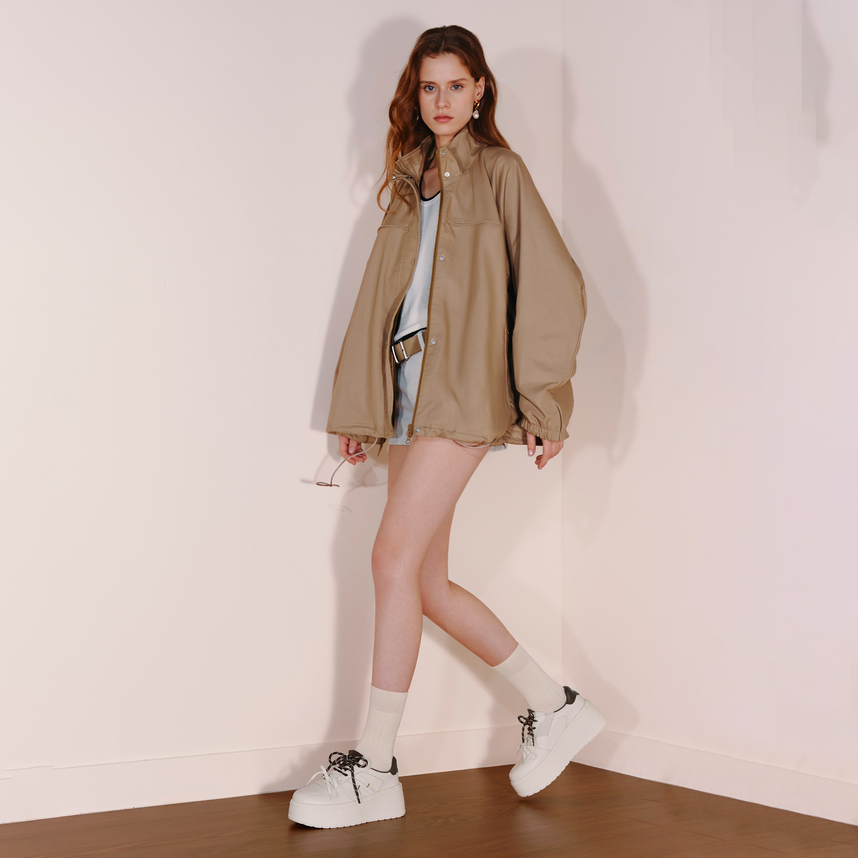 思加图2025秋季新款摩卡厚乳小白鞋厚底增高板鞋休闲鞋女鞋EB405CM5