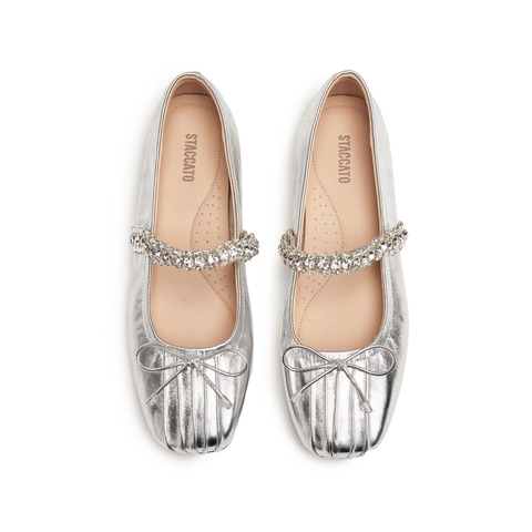 思加图2025秋季新款芭蕾舞鞋玛丽珍鞋平底鞋浅口单鞋女鞋J2991CQ5