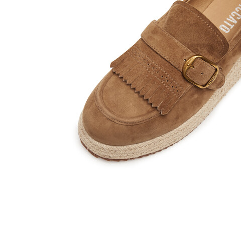 思加图2025秋季新款复古渔夫鞋一脚蹬厚底草编鞋单鞋女鞋H2267CA5