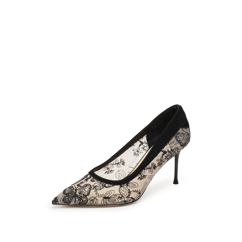 思加图2025秋季新款优雅细高跟鞋浅口鞋单鞋气质通勤女鞋ECJ02CQ5