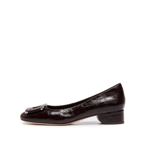 思加图2025秋季新款中环街法式优雅通勤平底鞋单鞋浅口女EGS01CQ5