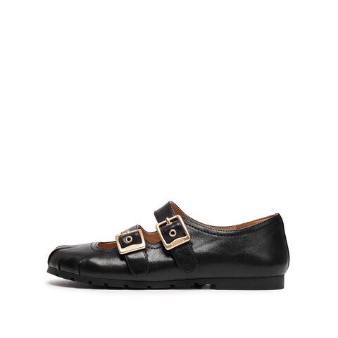 思加图2025秋季新款复古玛丽珍鞋平底鞋浅口单鞋小皮鞋女Y2606CQ5