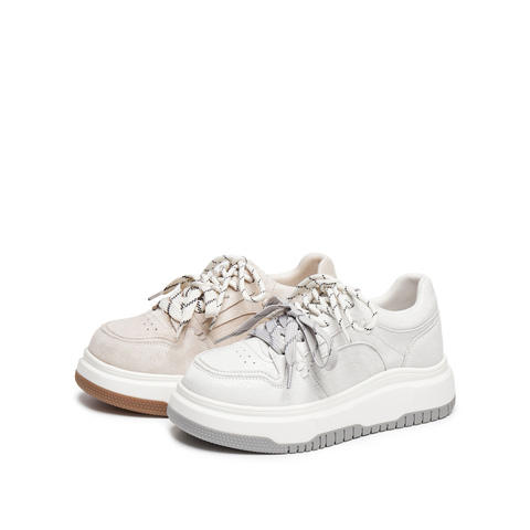 思加图2025秋季新款百搭板鞋厚底增高运动休闲鞋透气女鞋S2233CM5