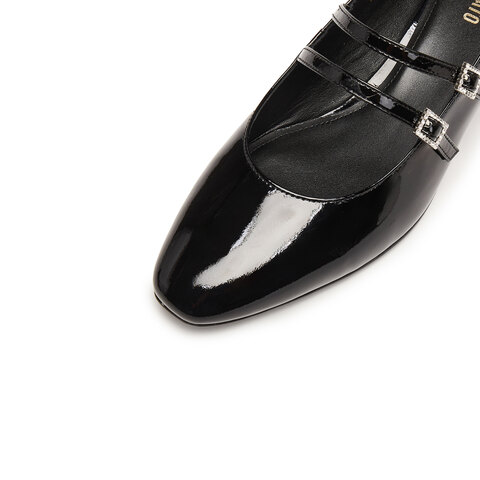 思加图2025秋季新款法式优雅玛丽珍鞋浅口鞋单鞋粗跟女鞋B2318CQ5