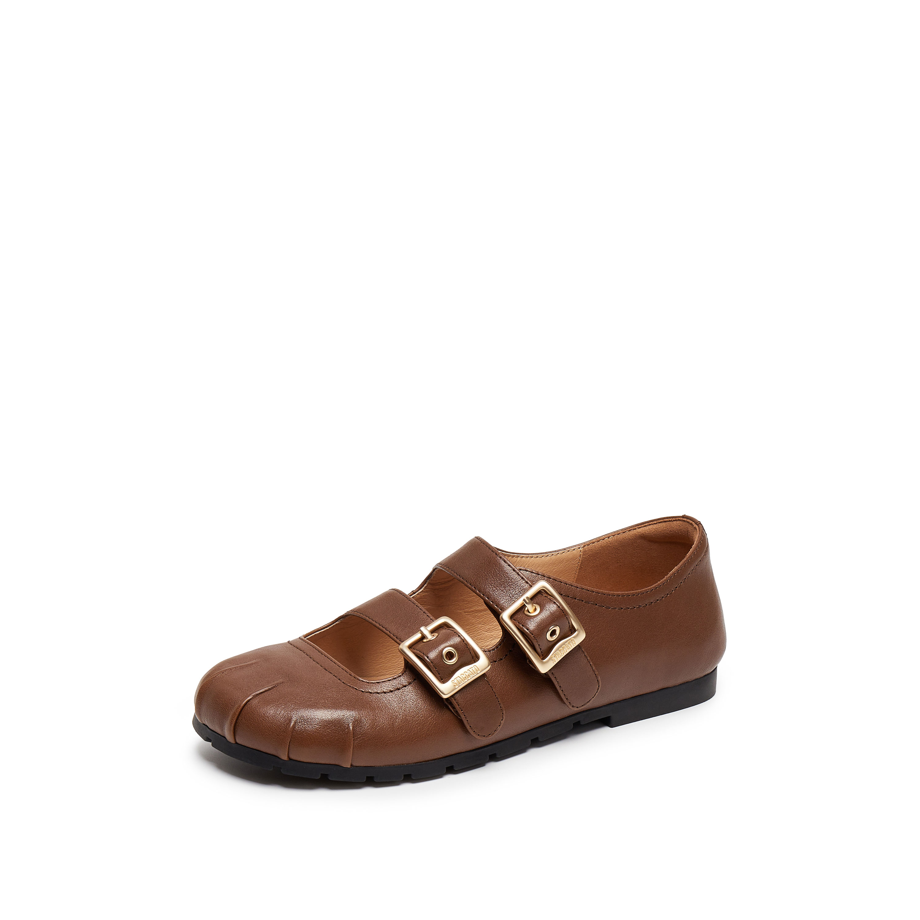 思加图2025秋季新款复古玛丽珍鞋平底鞋浅口单鞋小皮鞋女Y2606CQ5