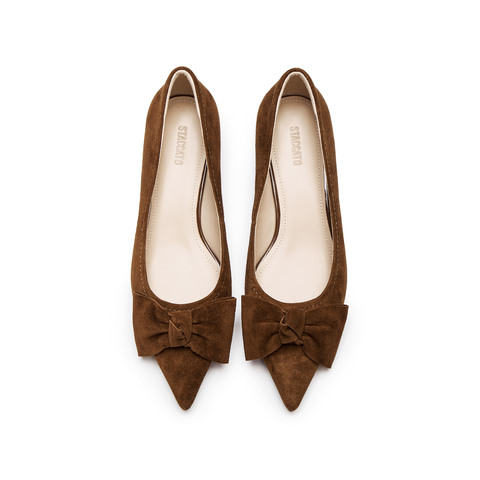 思加图2025秋季新款通勤粗跟单鞋浅口鞋气质尖头女鞋子Y0105CQ5