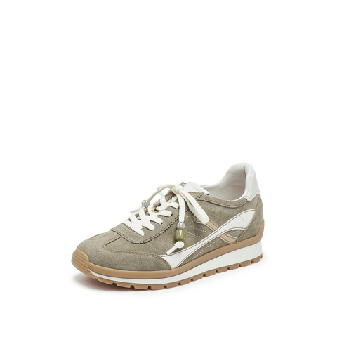 思加图2025秋季新款抹茶拿铁阿甘鞋德训鞋运动休闲鞋女鞋EHR21CM5