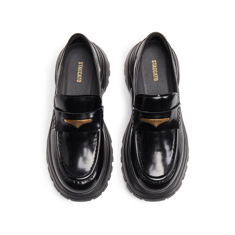 思加图2025秋季新款小海鸥英伦风乐福鞋厚底增高休闲鞋女EFU46CA5