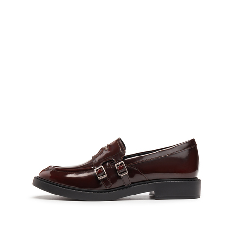 思加图2025秋季新款圆舞海鸥英伦风乐福鞋小皮鞋粗跟女鞋EFI03CA5